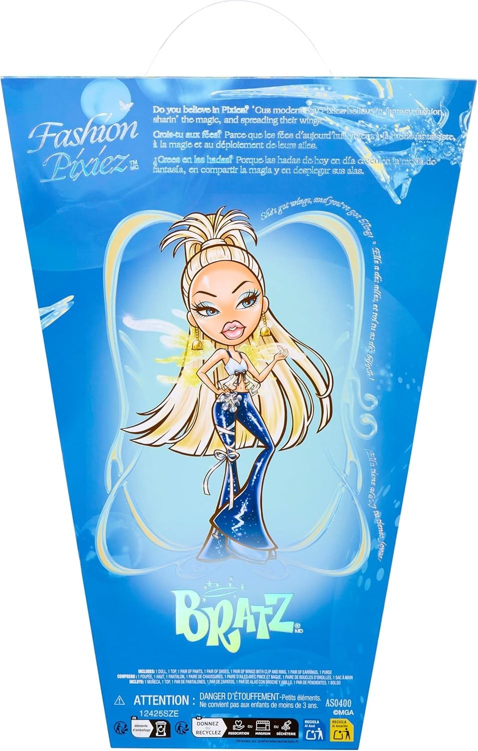 Fantasy Pixie Fashion Doll Wings Ring Denim Bell Bottom Outfit