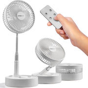 8" Foldable Fan – 10000mAh Rechargeable Portable Quiet 4 Speed Remote Control
