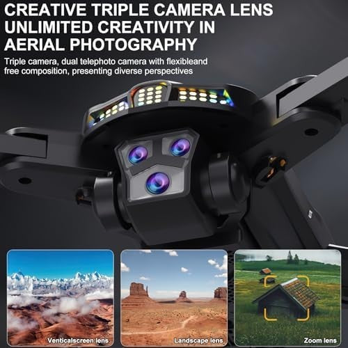 OBEST 4K Camera Drone Foldable RC Quadcopter Brushless w/ Obstacle Avoidance