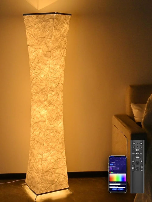 Smart RGB LED Floor Lamp App Remote Music Sync Dimmable Mood Light