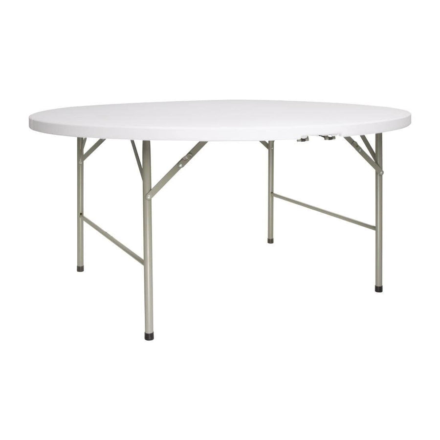 5ft Round Folding Table Heavy-Duty Outdoor Indoor Commercial Catering