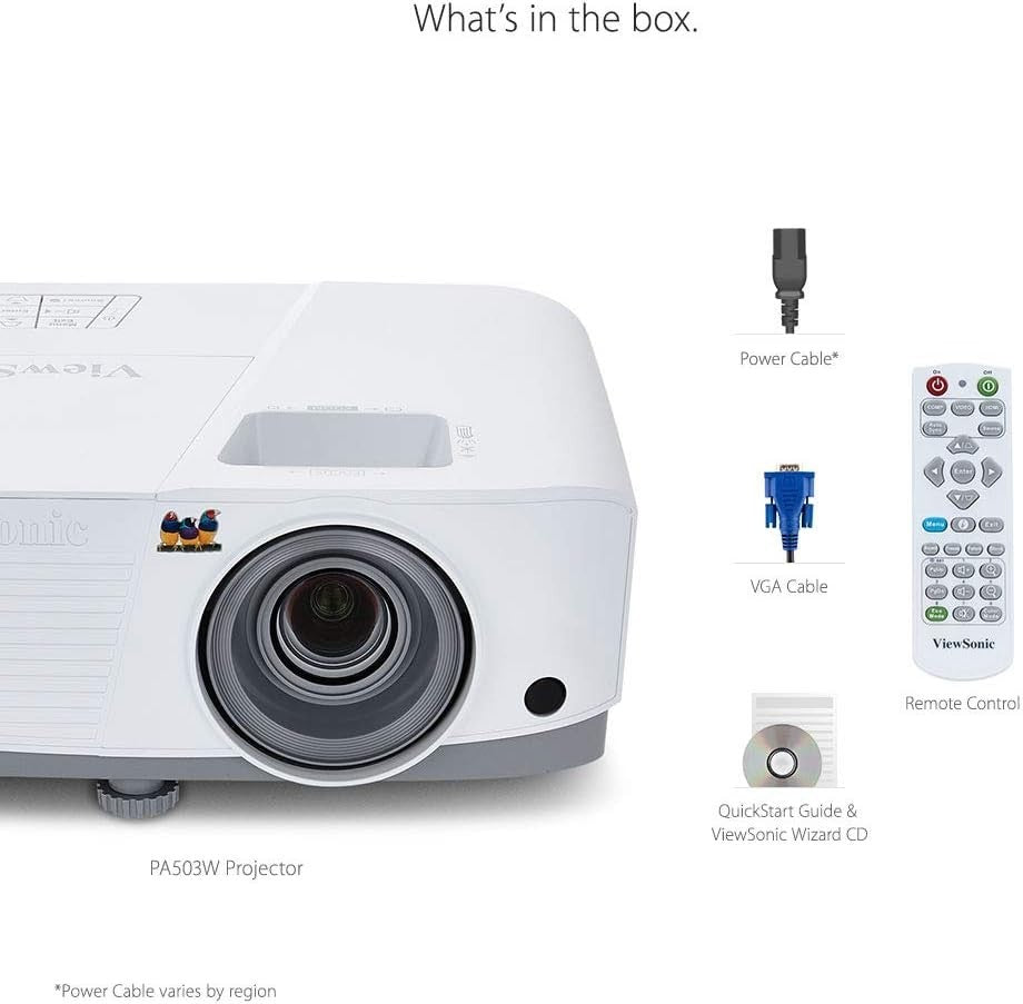 4000 ANSI WXGA Projector 1280x800 HDMI 300″ Screen Office Classroom