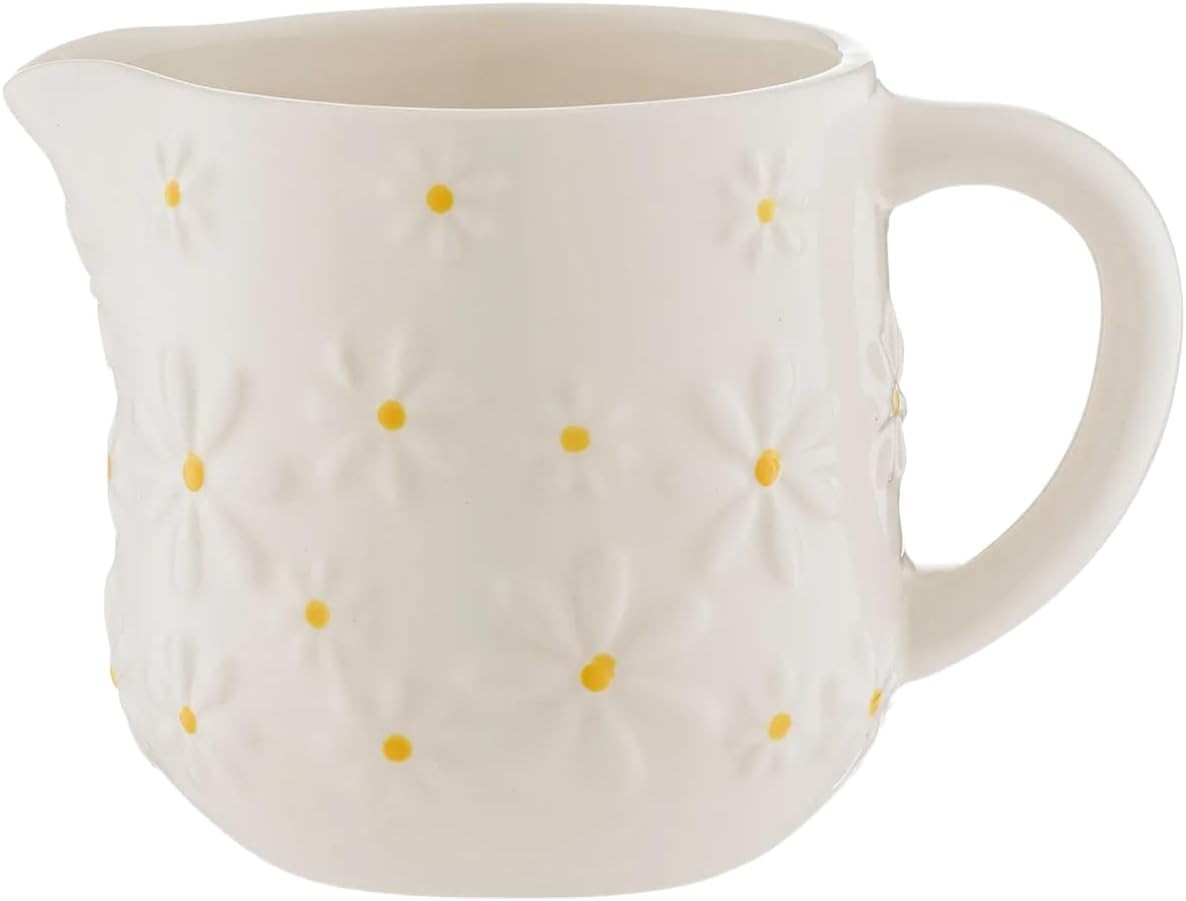 Ceramic Tea Set 3 Piece Teapot Creamer Sugar Bowl Daisy Pattern 1L
