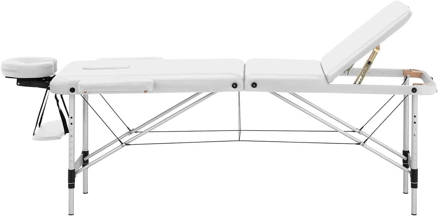 Aluminium Folding Massage Table Portable Therapy Bed Adjustable Height 600–810mm