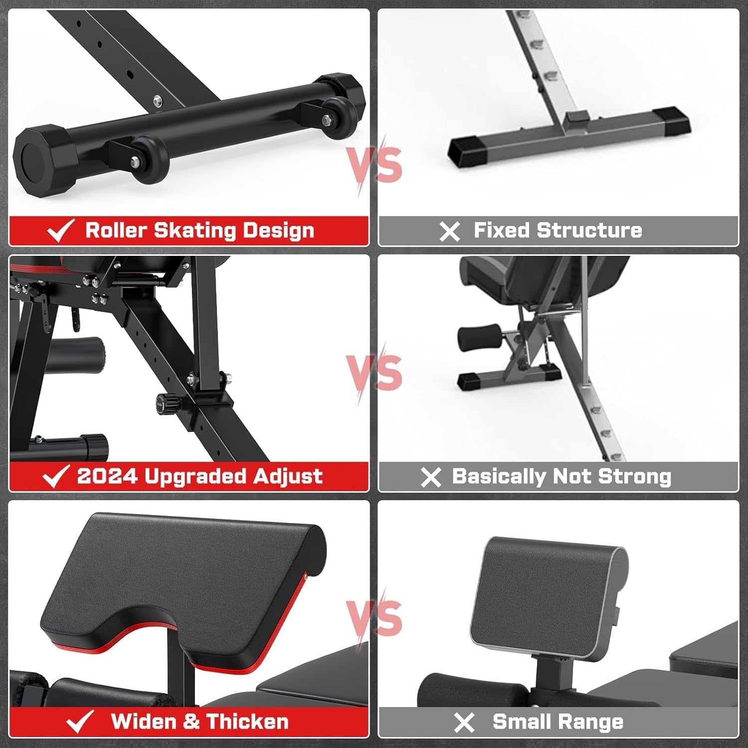 All-In-One Adjustable Workout Bench 800lb Incline Decline Home Gym