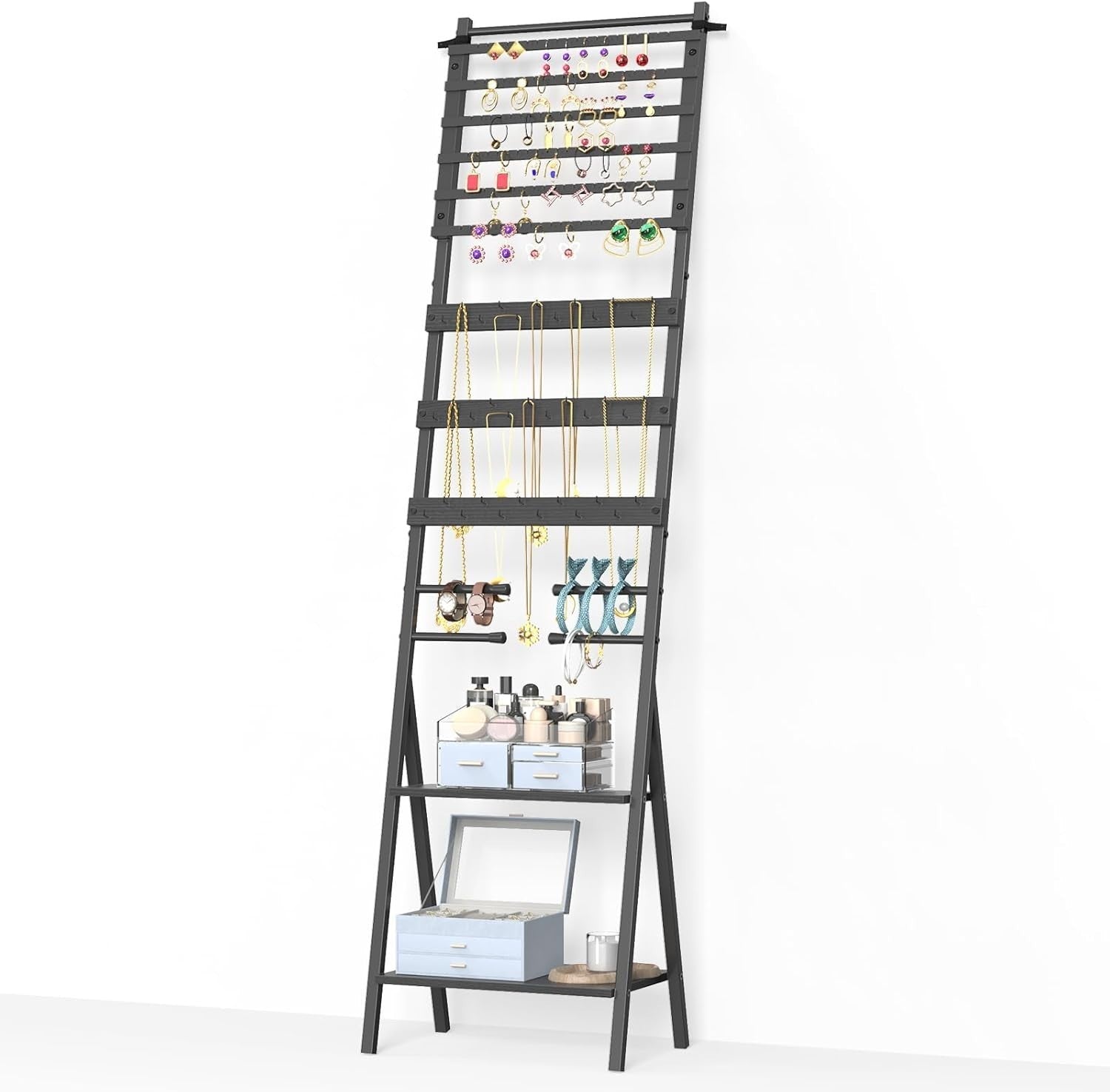 Black Large Jewellery Organizer Stand Necklace Earring Bracelet Holder
