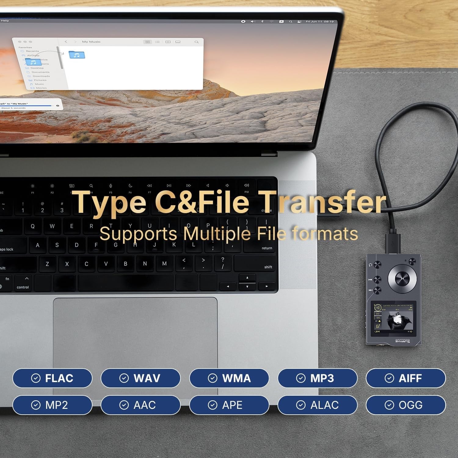 128GB HiFi MP3 Player Bluetooth DAC Lossless Audio