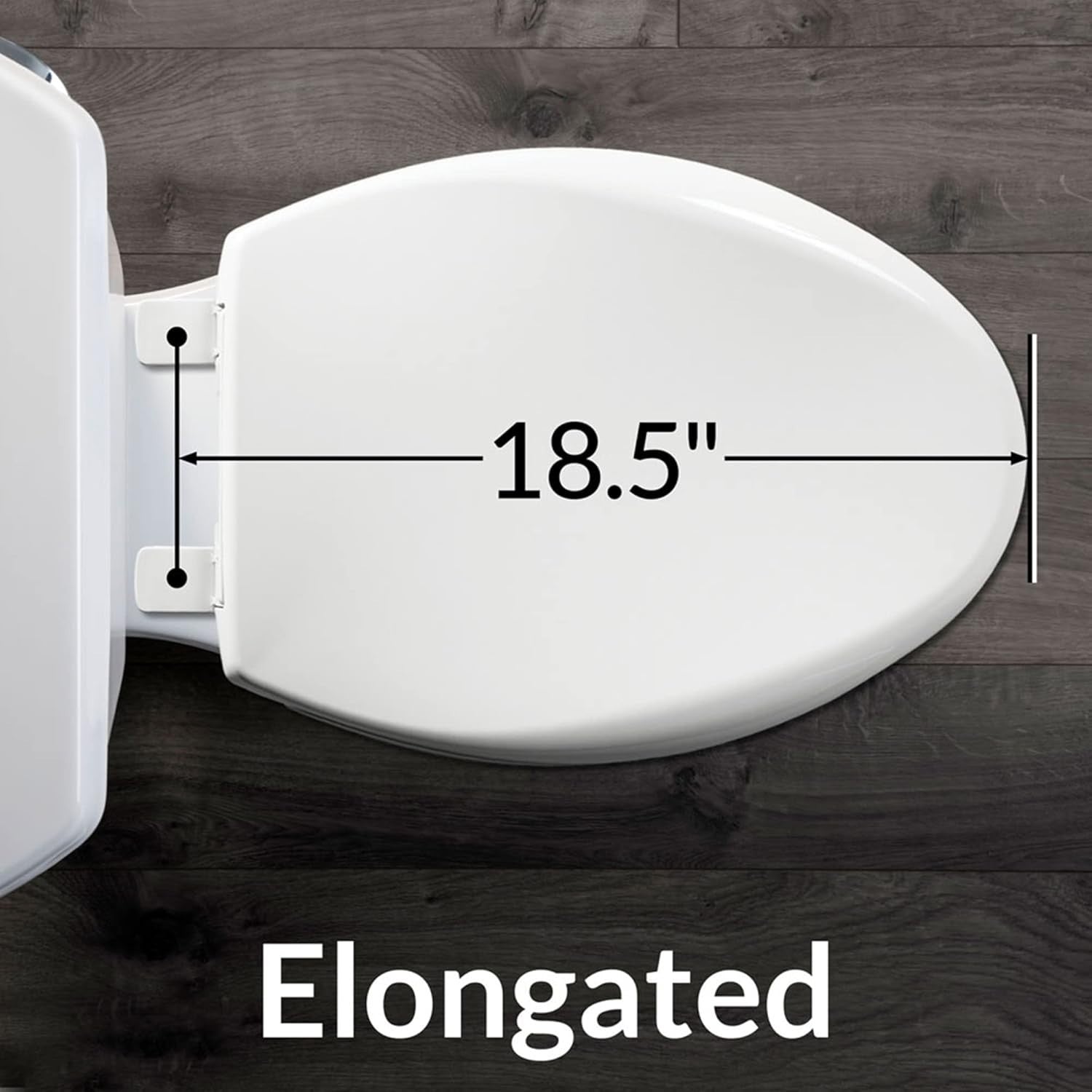 Commercial Elongated Toilet Seat White Open Front Heavy Duty