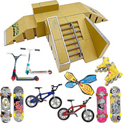 Kids Finger Skatepark Kit 16pc Ramps Boards Indoor Toy