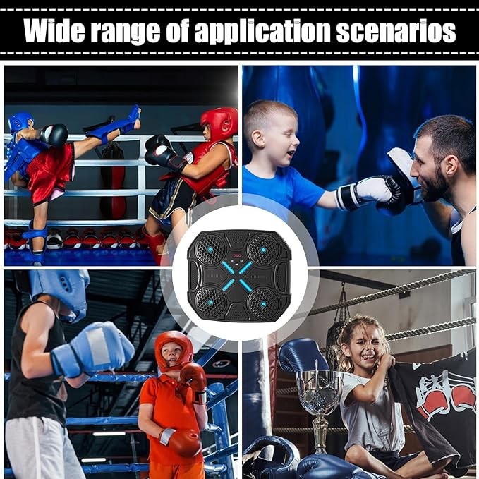 Music Boxing Machine Wall Mount LED Reaction Trainer With Gloves Bluetooth