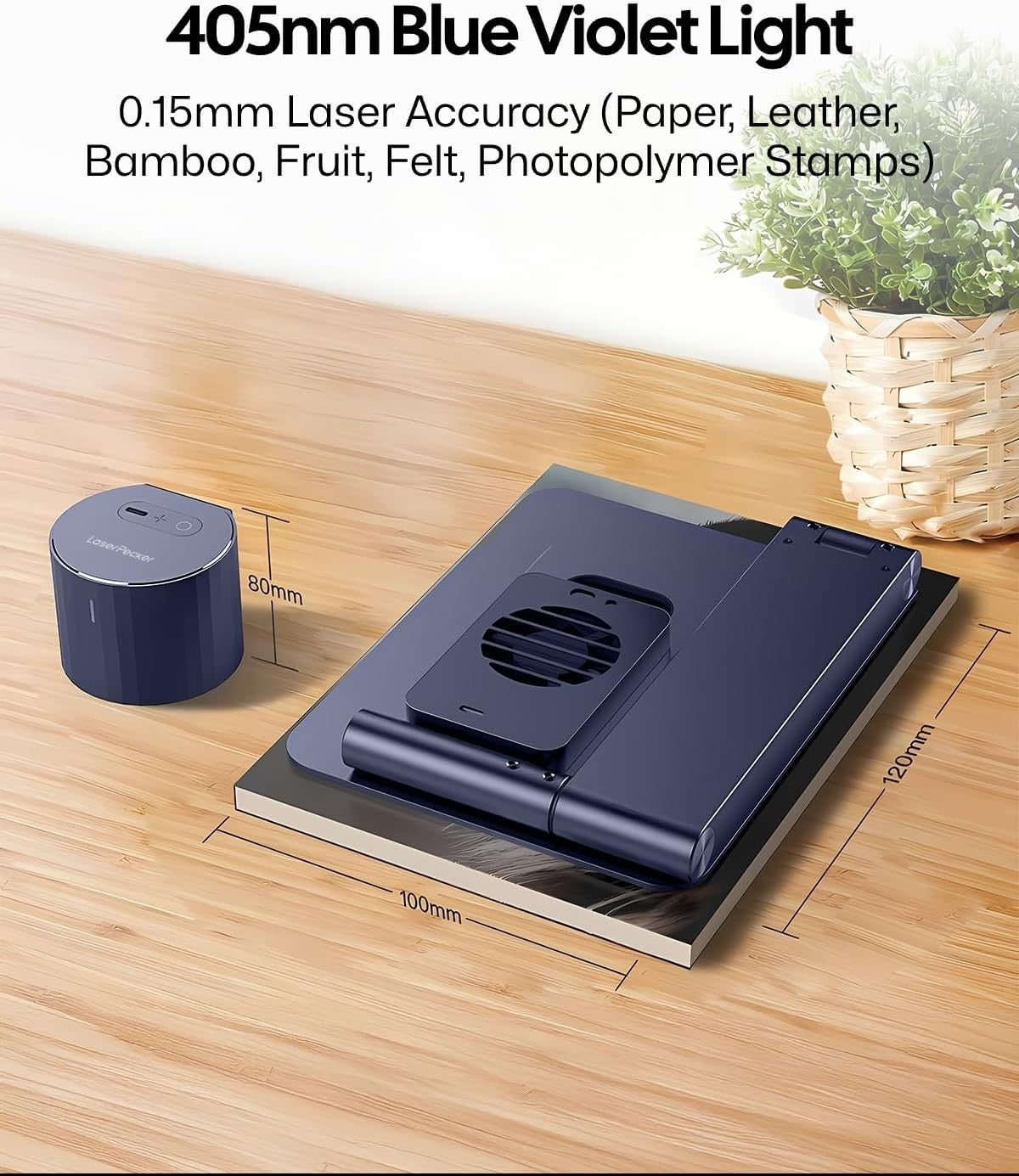Portable Laser Engraver Mini Desktop Cutter for Wood Leather DIY Crafts