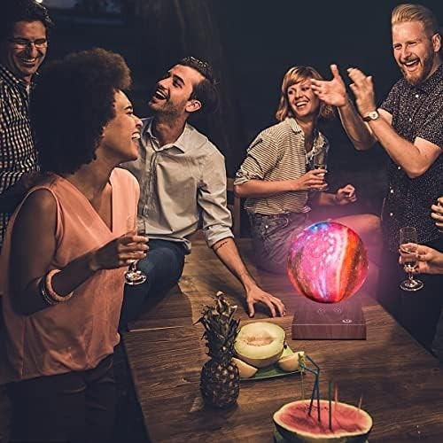 Lacquered Levitating Moon Lamp 7-Color Floating LED Light with Touch Control