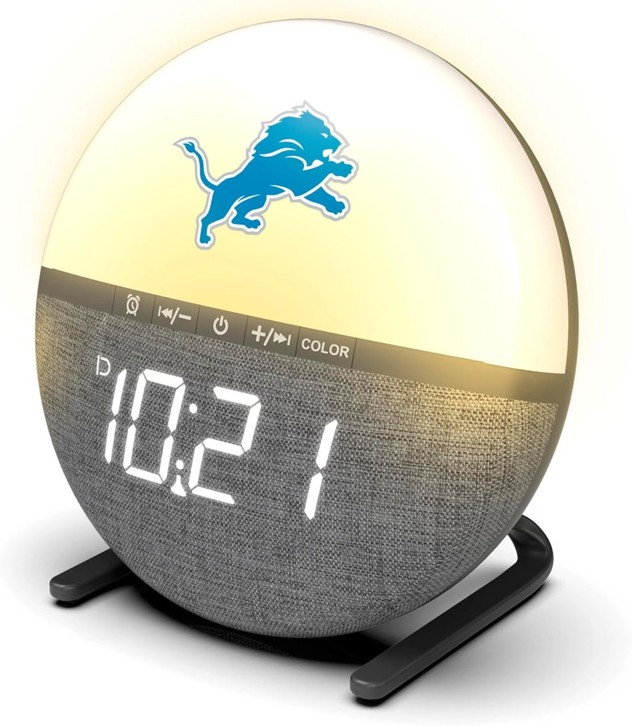 Sunrise Alarm Clock Blue Silver LED Wake Up Light Bluetooth Speaker