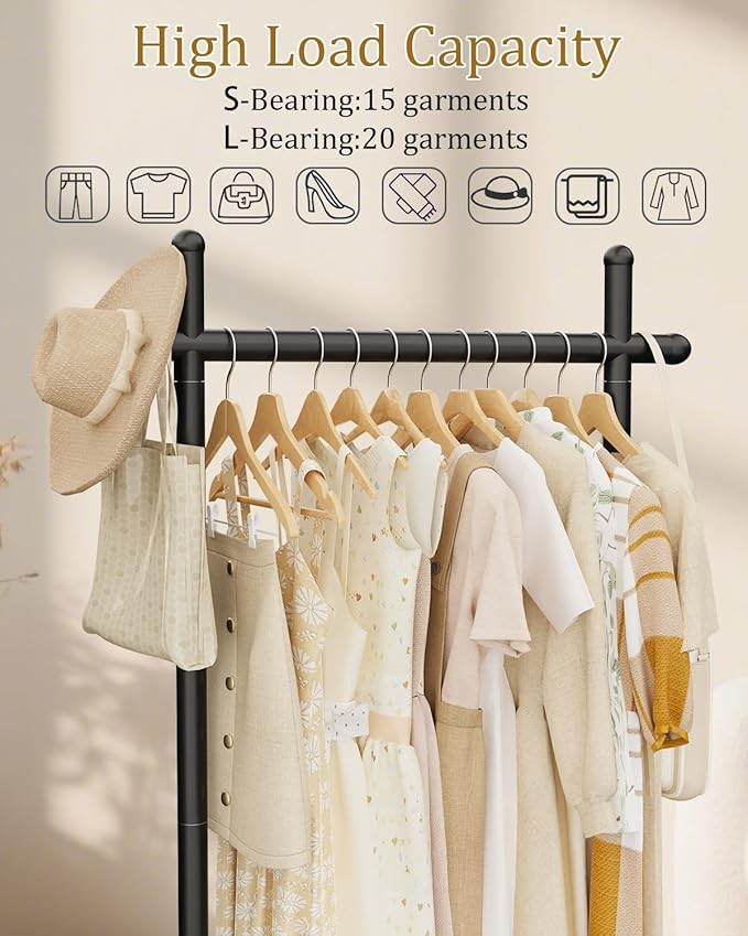 Luxury Metal Coat Rack with Natural Rock Base Freestanding Clothes Stand