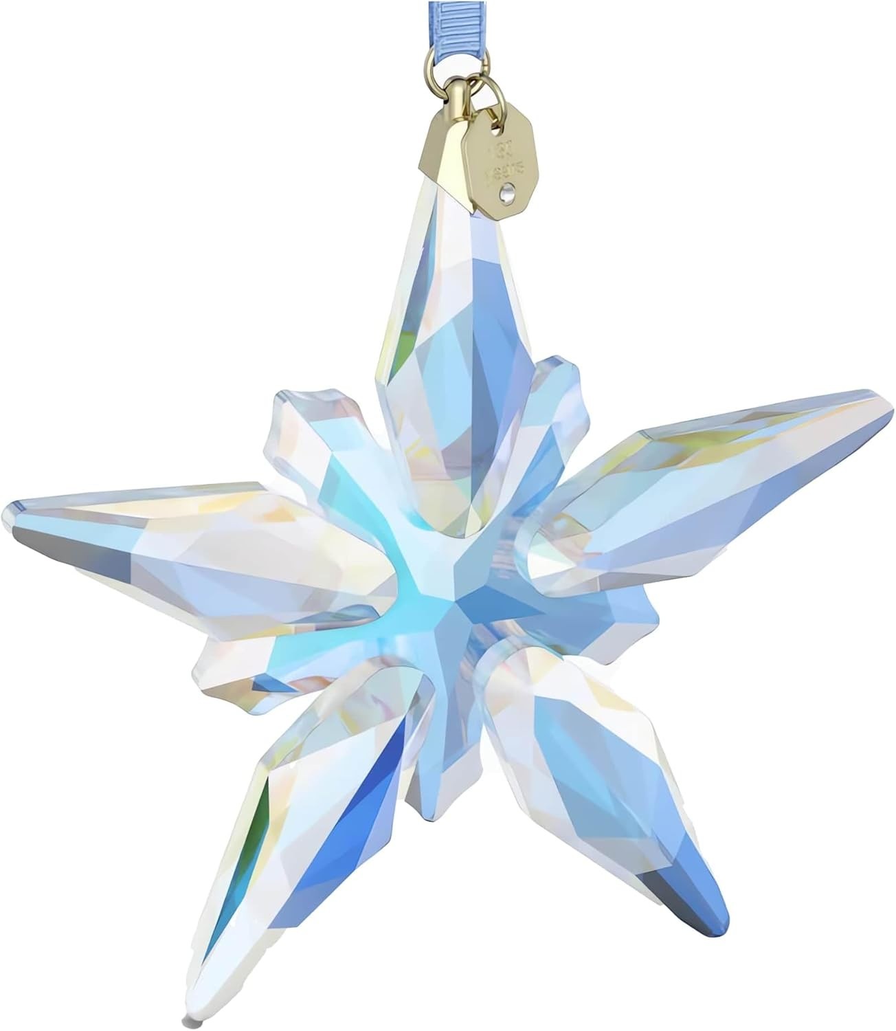Iridescent Crystal Star Ornament 2025 Anniversary Edition Luxury Holiday Decor