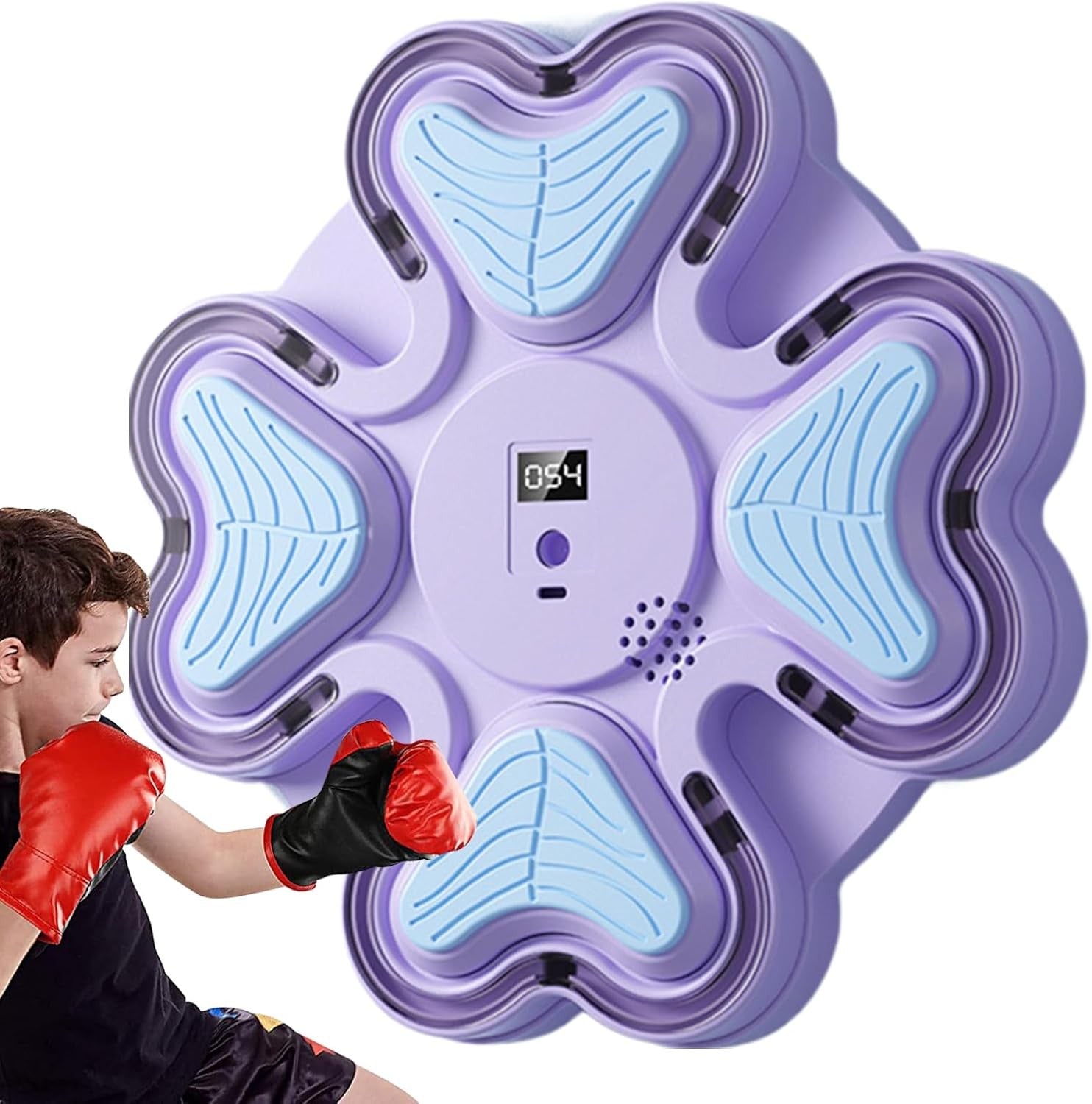 Wall Boxing Machine Purple Punch Trainer Home Gym Reaction Target Kids