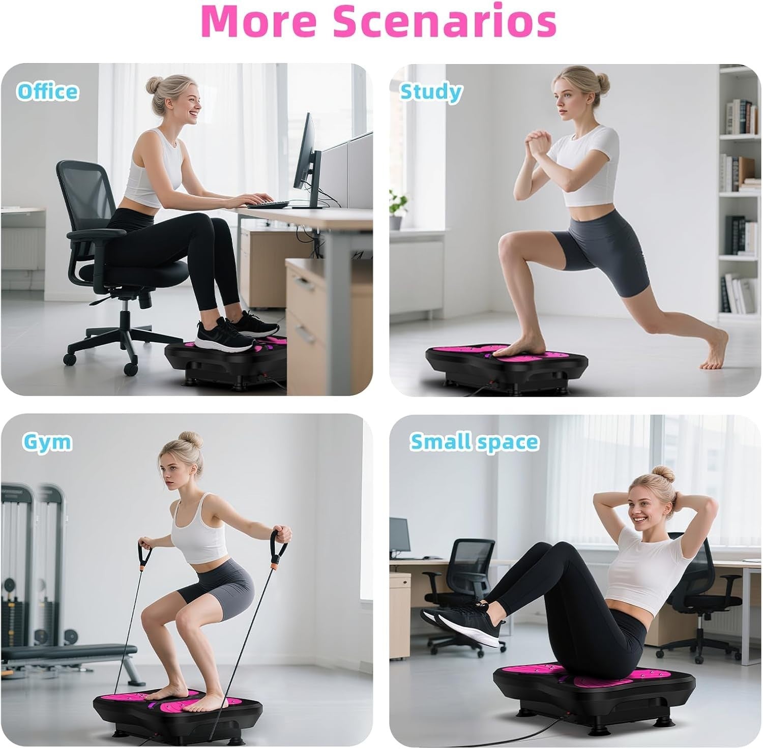 Vibration Plate Exercise Machine 3D Body Shaker 200 Speeds 400LB Home Gym
