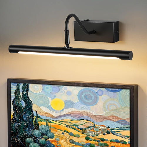 Black 40CM LED Picture Light for Bathroom Vanity, 8W Adjustable Swivel Head