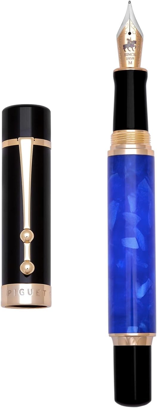Luxury Fountain & Rollerball Pen Océan Bleu Set Medium Nib Gift Set