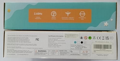 Foam RC Plane Drone for Kids LED Lights 360° Flip Auto Hover Remote