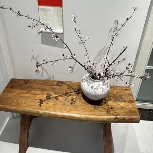 Farmhouse Solid Wood Bench, Rustic Natural Dining & Entryway Seat 180cm