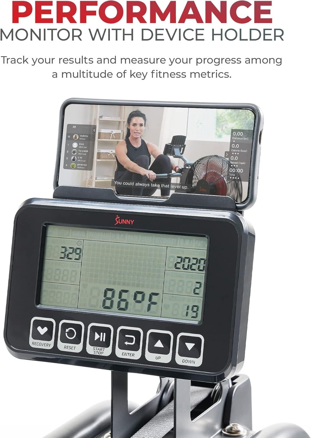 Smart Water Rowing Machine Dynamic Resistance LCD App Holder Quiet Rower 135KG