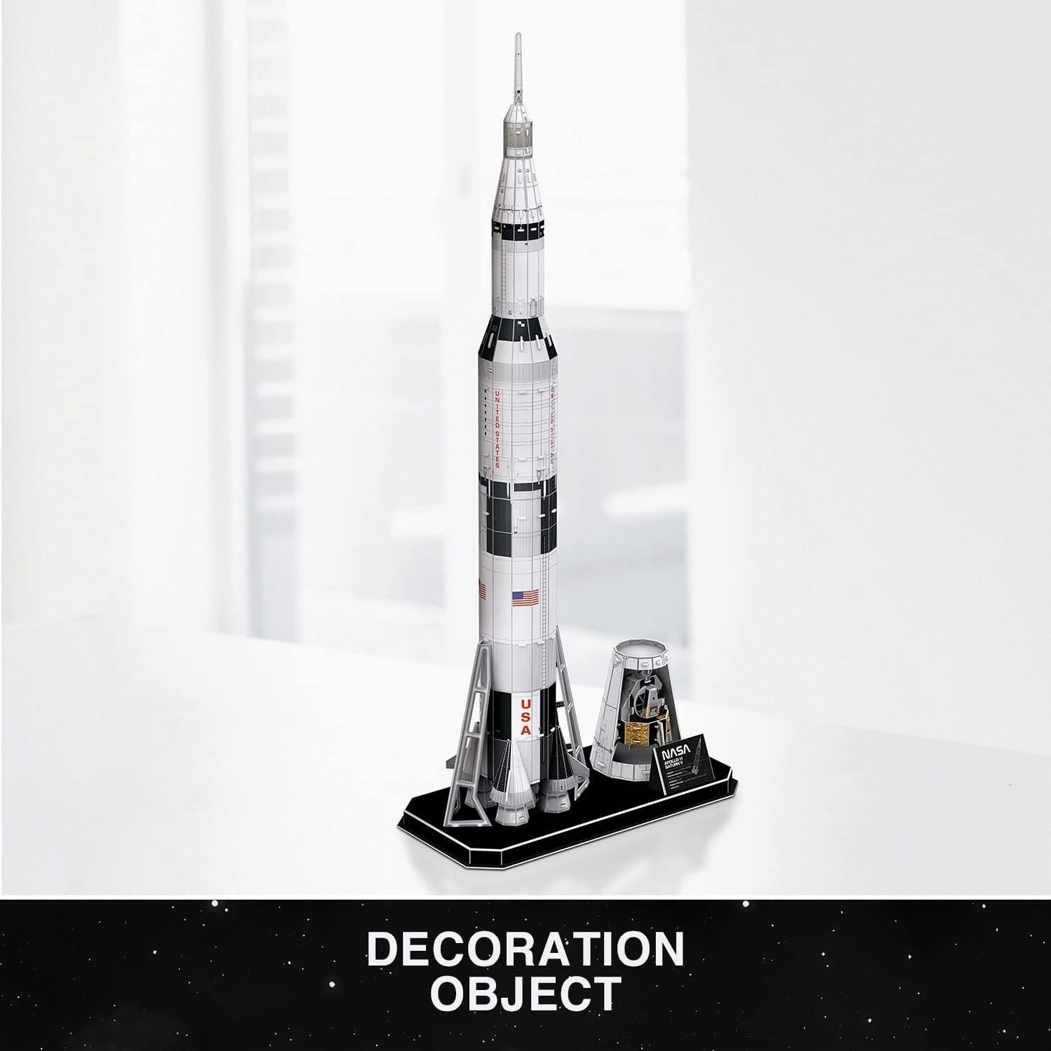 3D Rocket Model Puzzle for Kids & Adults - 136 Pieces, Educational DIY Kit