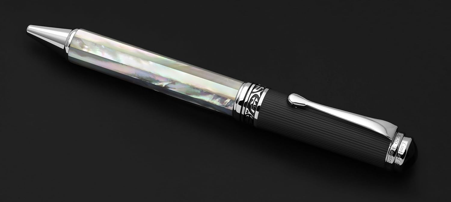 Luxury Ballpoint Pen White Mother of Pearl DLC Twist Gift Set