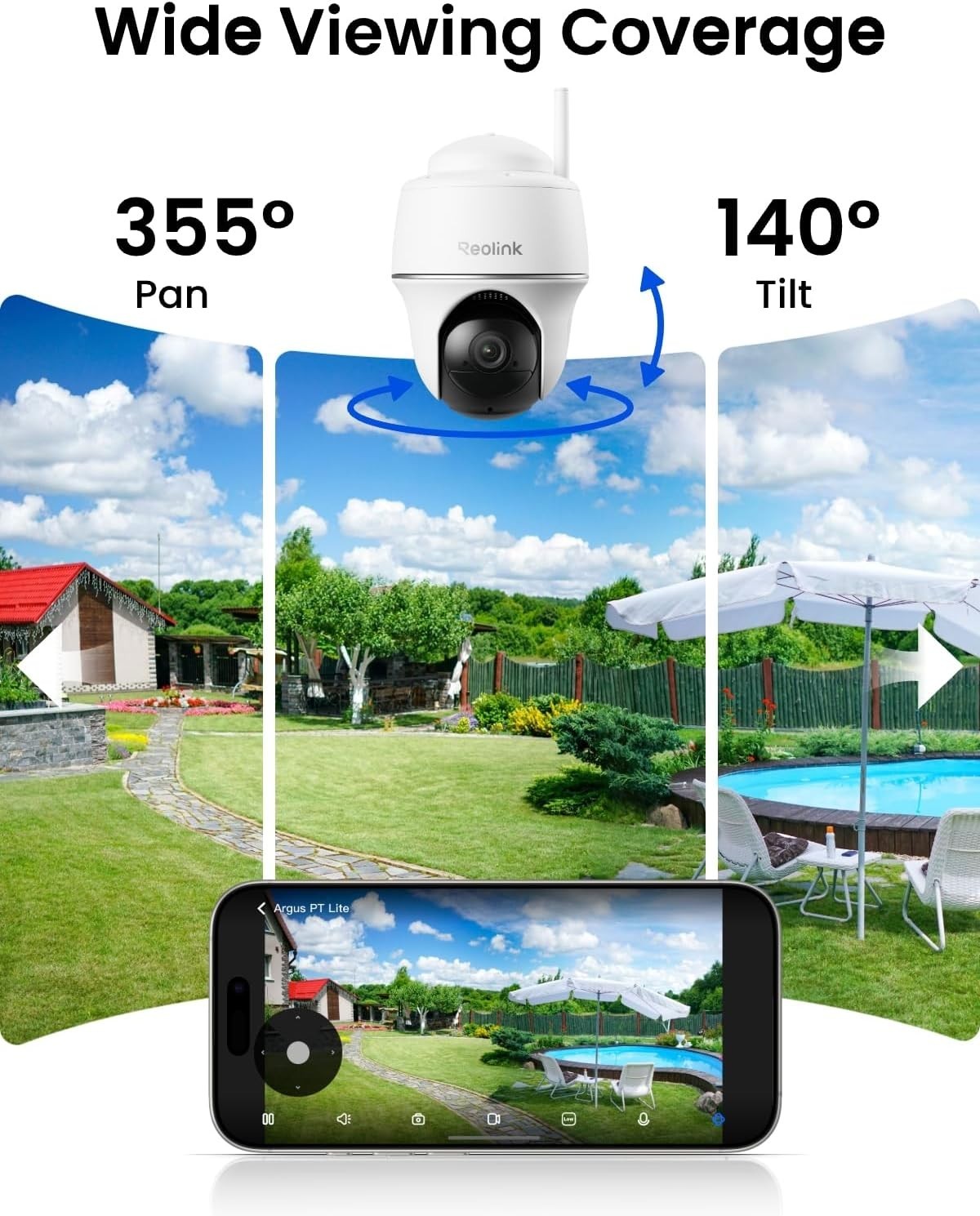 2K Solar Security Camera System Wireless PTZ AI Detection 2 Cam