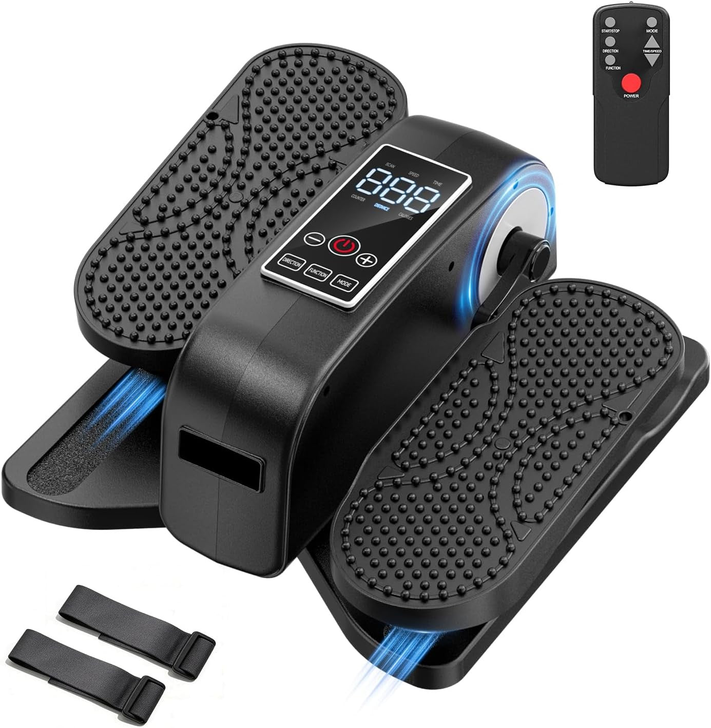 Under Desk Elliptical Pedal Exerciser Quiet Motorised Leg Trainer 12 Speed