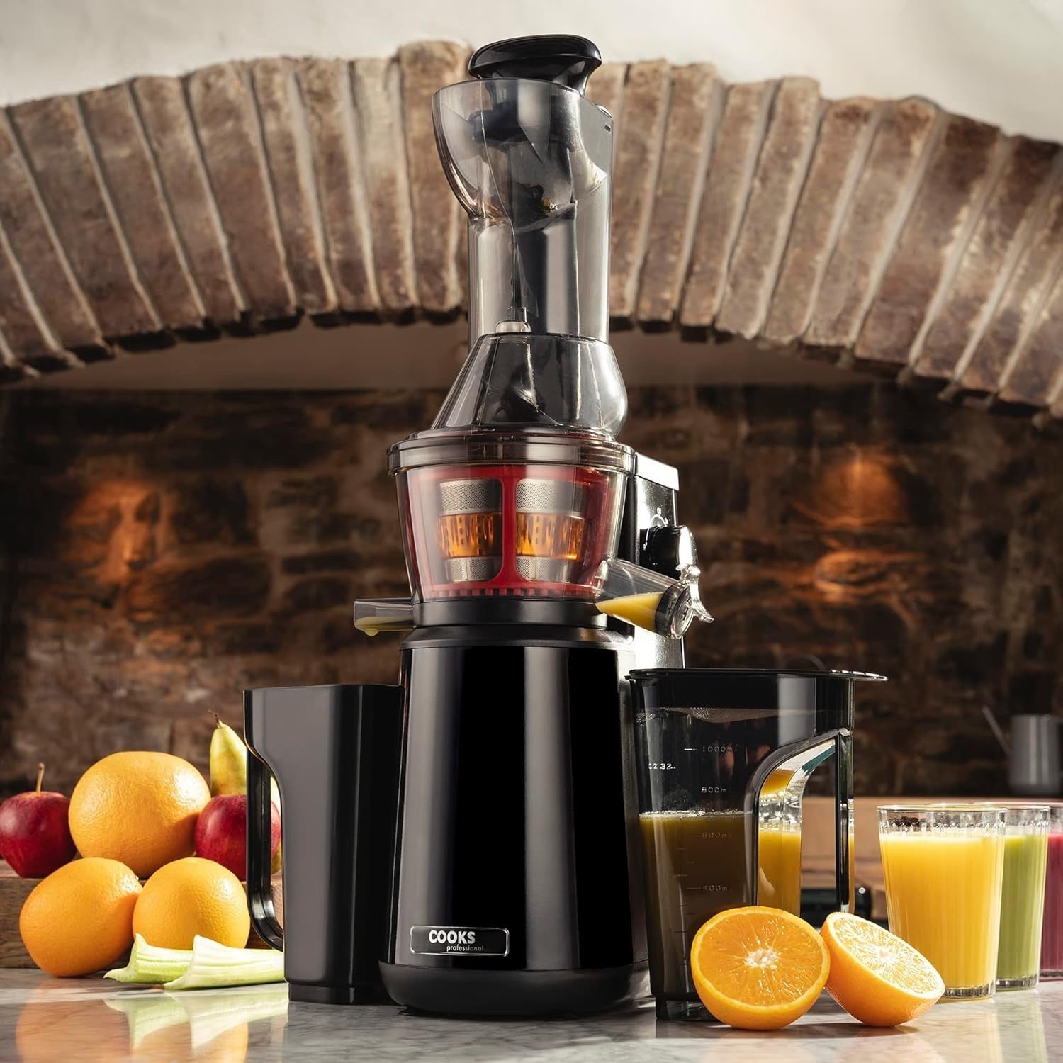 Slow Masticating Juicer 400W Wide Feed Chute Quiet High Juice Yield
