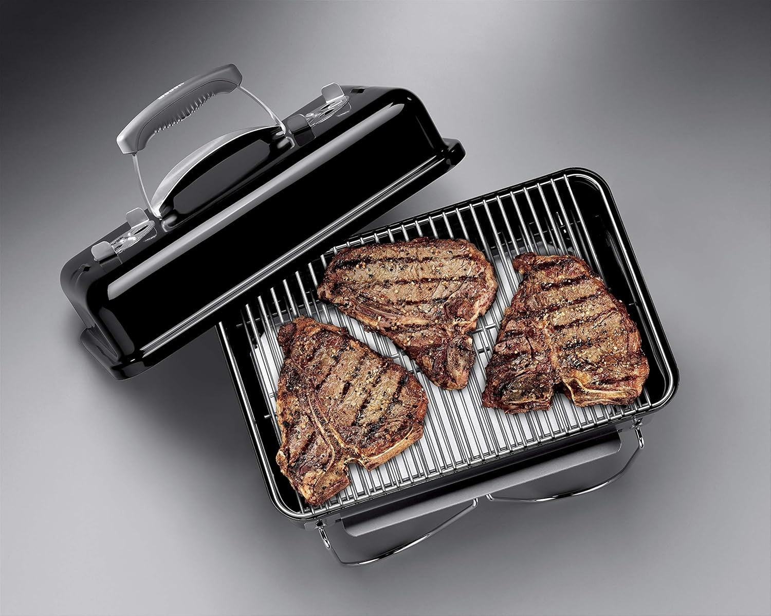 Portable Charcoal BBQ Grill with Folding Legs – Compact Alloy Steel