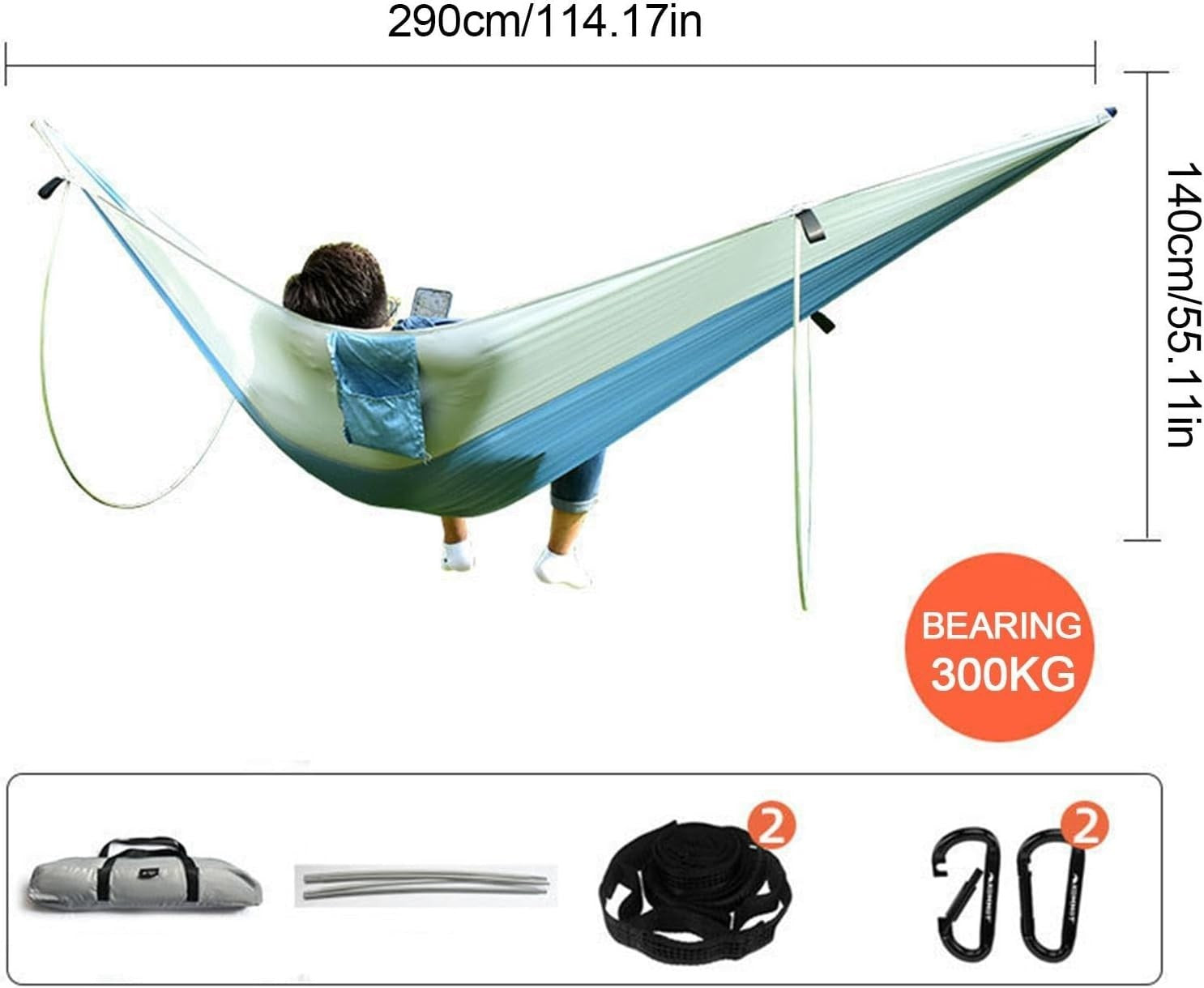 Portable Camping Hammock with Stand | Waterproof Outdoor Travel Bed, Hiking