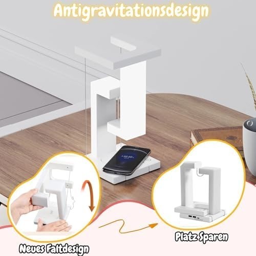 Finish Magnetic Levitating Desk Lamp LED Touch Lamp 3-Level Wireless Charger