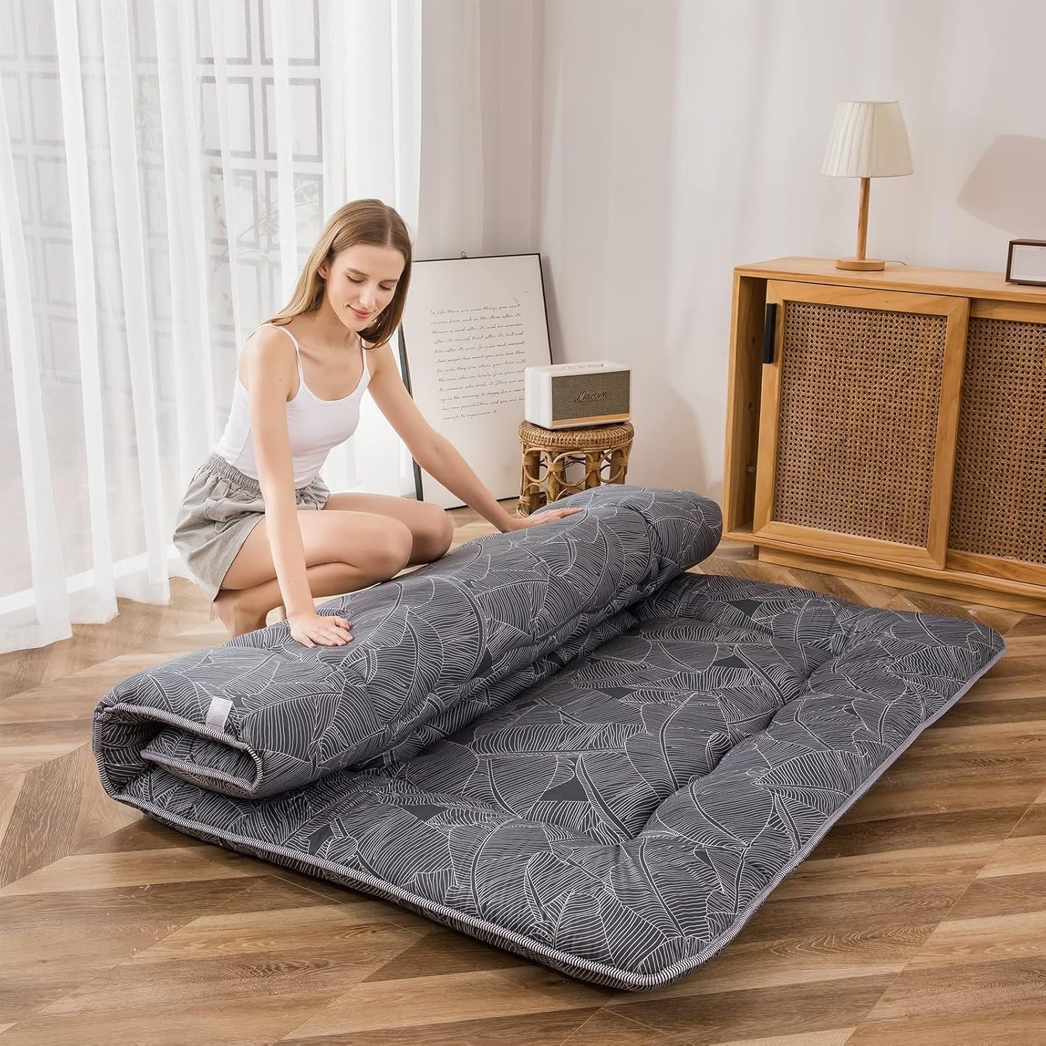 Premium Foldable Japanese Floor Mattress Futon – Thick Tatami Sleeping Pad