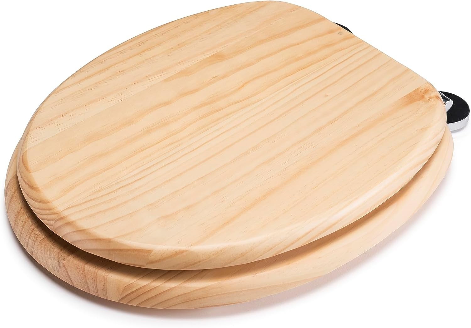 Blonded Pine Wooden Toilet Seat Flexi-Fix Adjustable Hinges Antibacterial