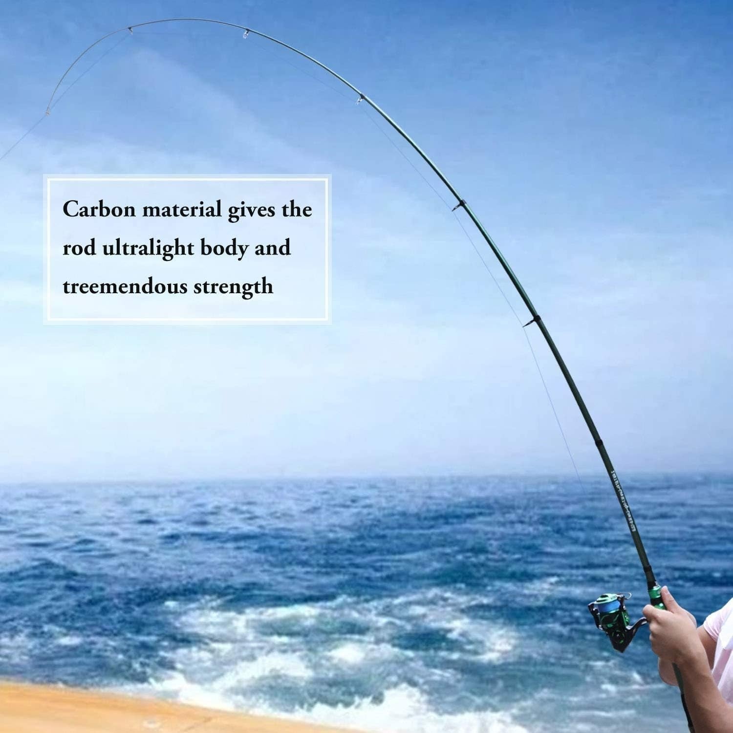 Telescopic 1.8m Fishing Rod & Reel Combo Spin Travel Saltwater Freshwater