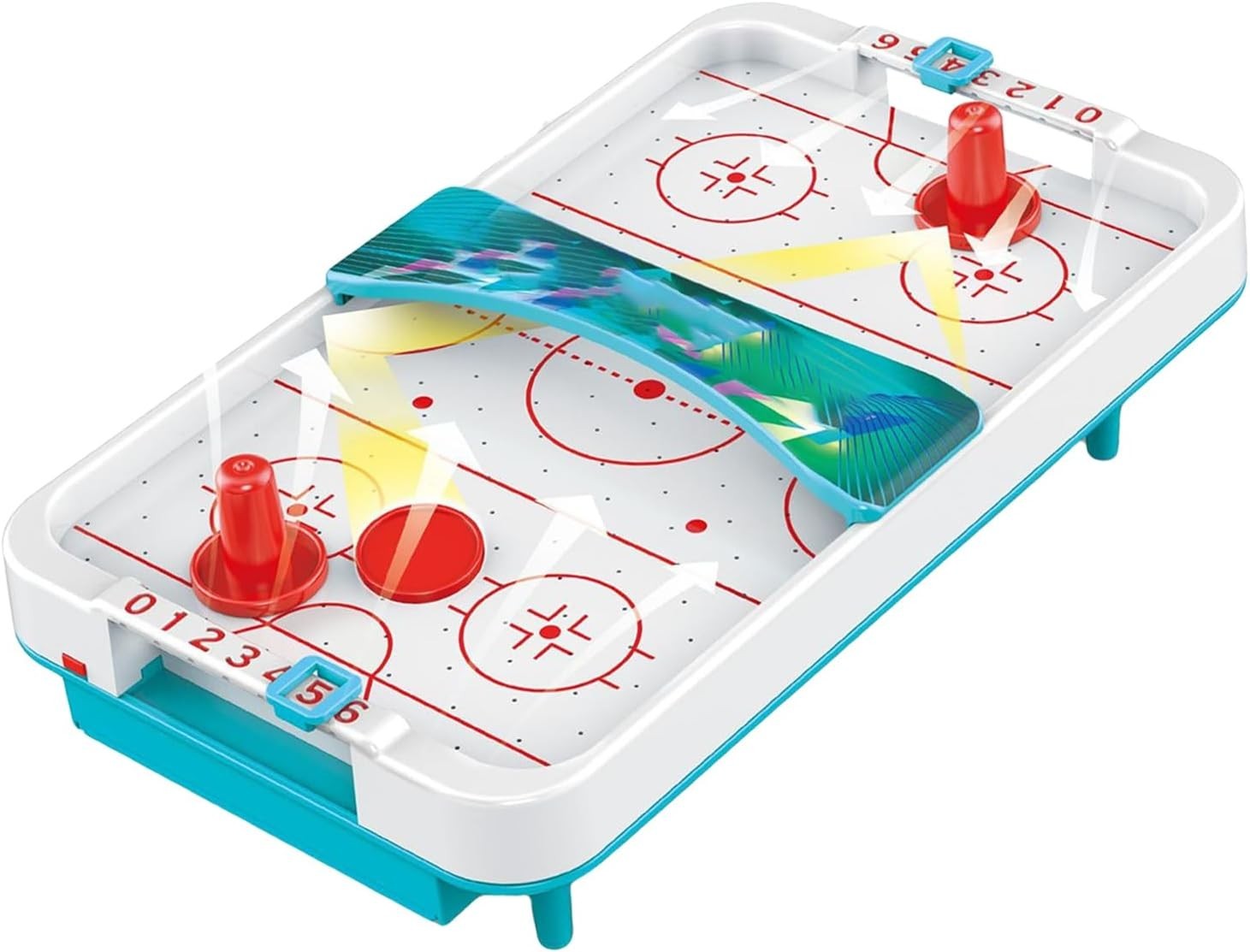 Portable Air Hockey Table Battery Powered Mini Tabletop Game Kids