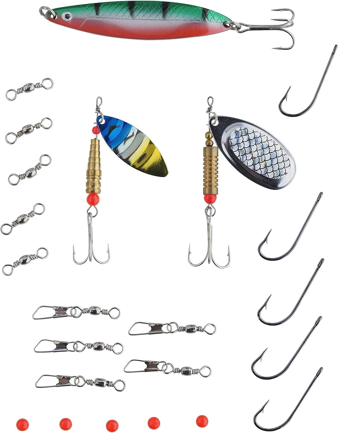 Sea Fishing Rod & Reel Combo – 2.4m Inshore/Jetty Spinning Kit with Lures