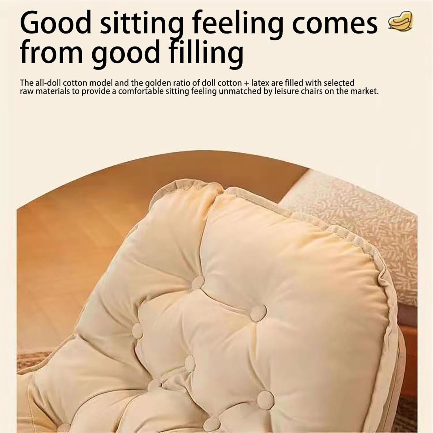 Comfy Velvet Rocking Chair, High Back Lounge Seat for Living Room
