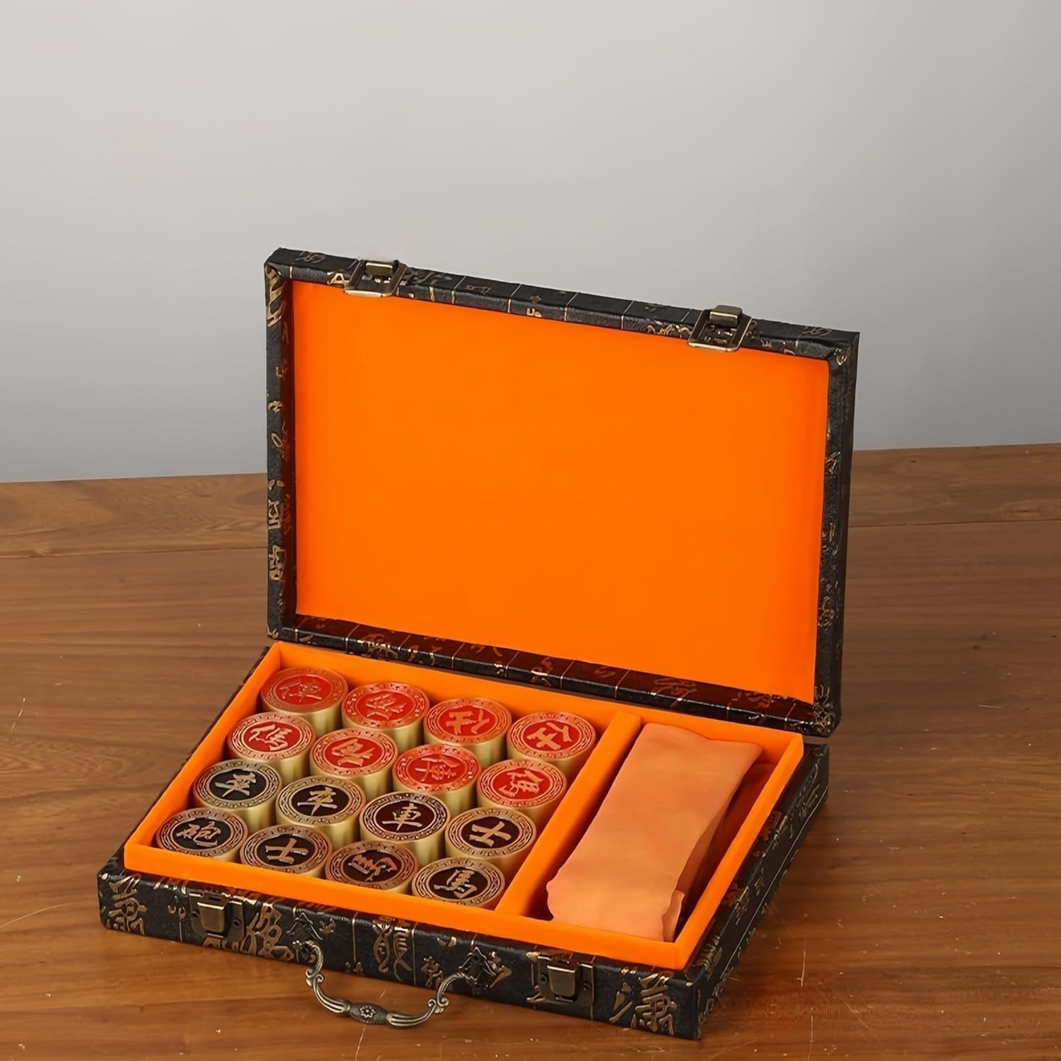 Brass Chinese Chess Gift Set Feng Shui Xiangqi Strategy Board Game