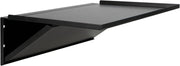 16x12in Wall-Mount Toolbox Tray Folding Shelf Black Powder-Coated Steel