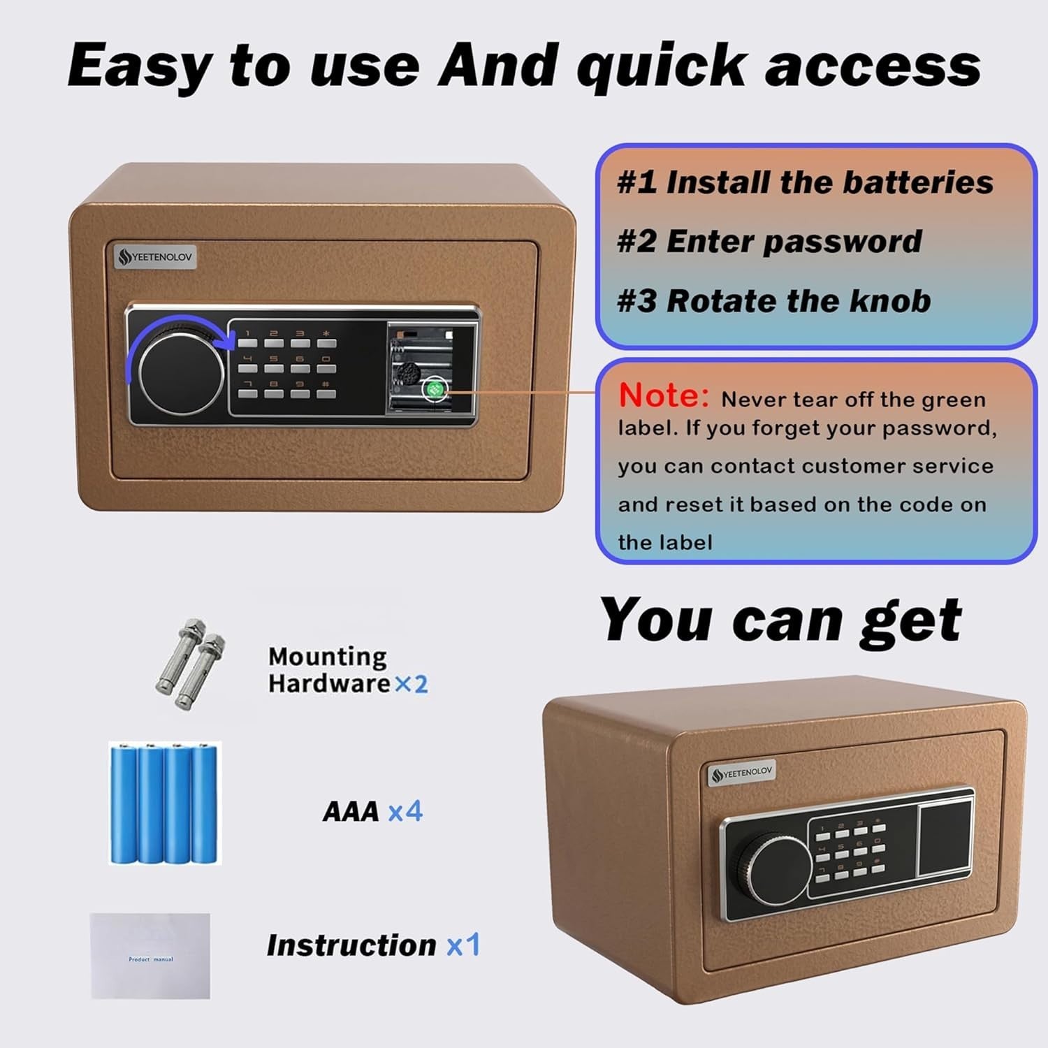 0.5 Cu Ft Digital Safe Box Electronic Keypad Cash Jewelry Security Safe