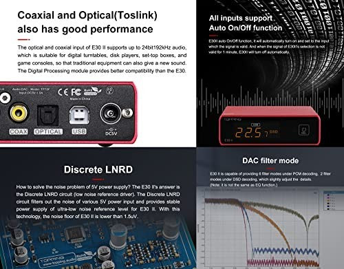 Hi-Res E30 II DAC Decoder 2x AK4493S USB Coax Optical PCM DSD Audio