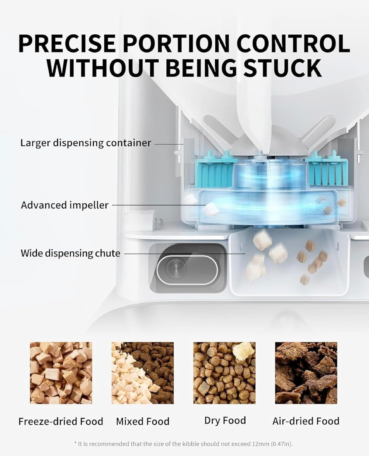 Automatic Cat Feeder Camera 5L Dual Hopper WiFi App Control 1080P HD