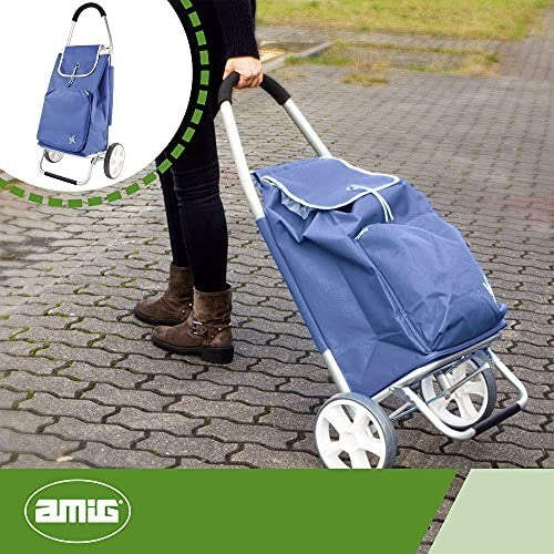 Insulated Shopping Trolley 50L Lightweight 2 Wheel Grocery Cart Foldable