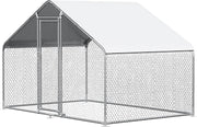 Large 9.8x6.5FT Walk In Metal Chicken Coop Run w Cover