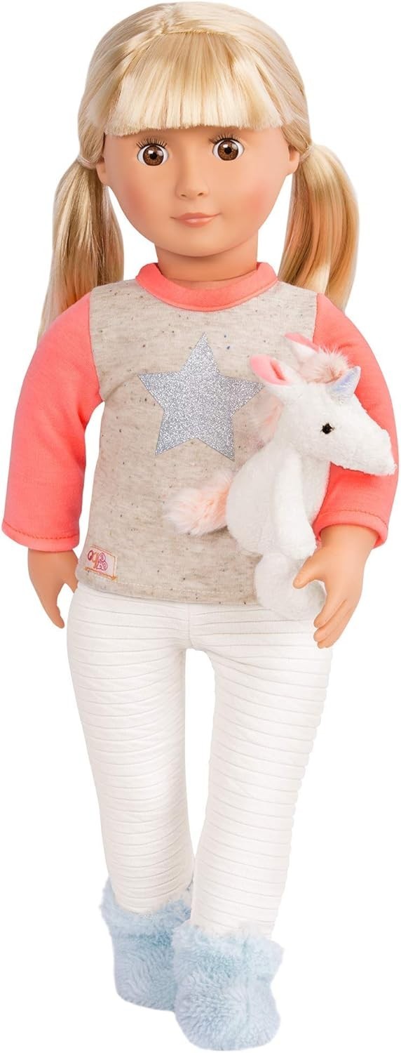 18-Inch Doll Pajama Outfit Unicorn Plush Sleepwear Set