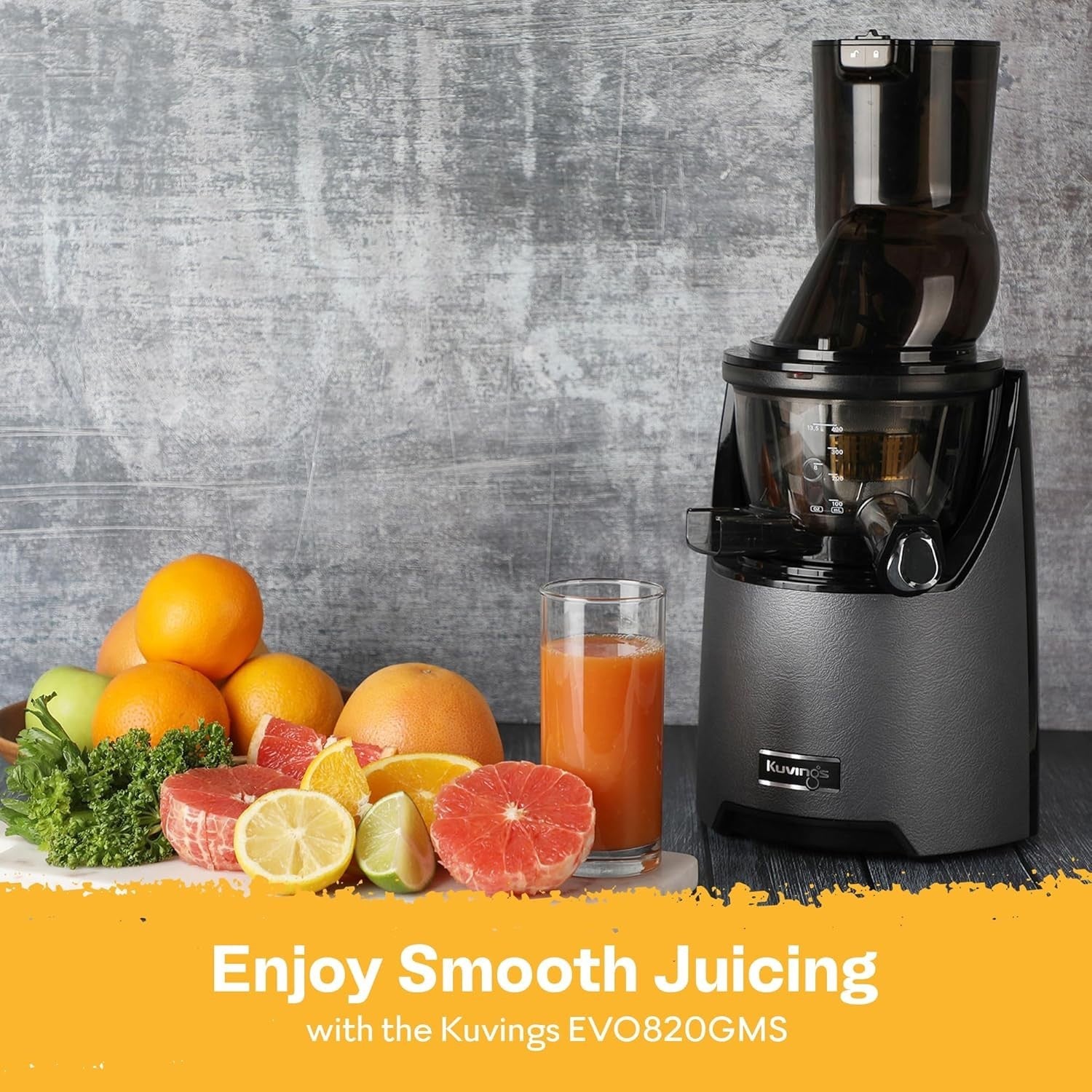 Whole Slow Juicer Cold Press 82mm Feed Chute Auto Hopper Quiet Motor