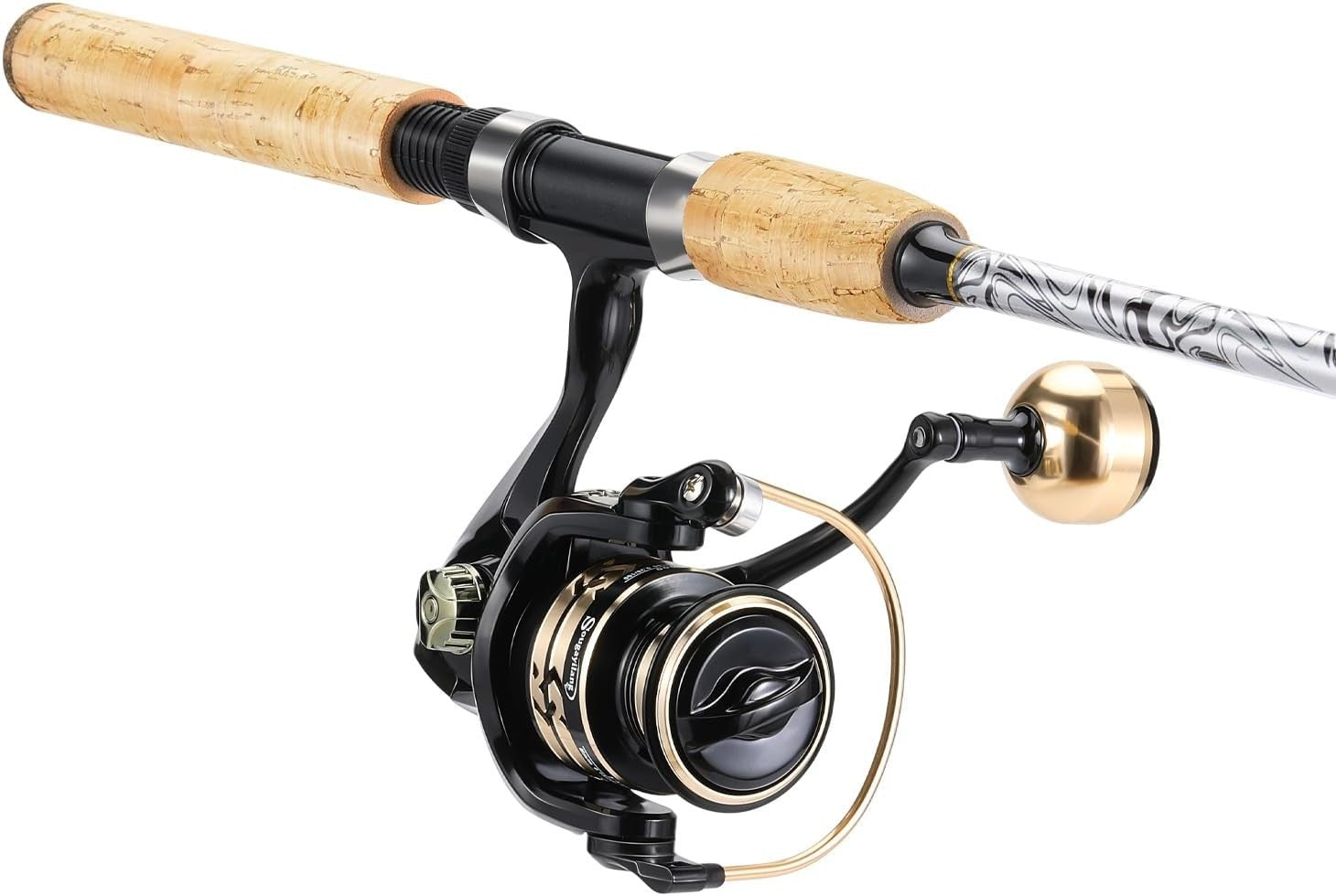 Fiberglass Spinning Rod & Reel Combo Lightweight Travel Fishing Kit